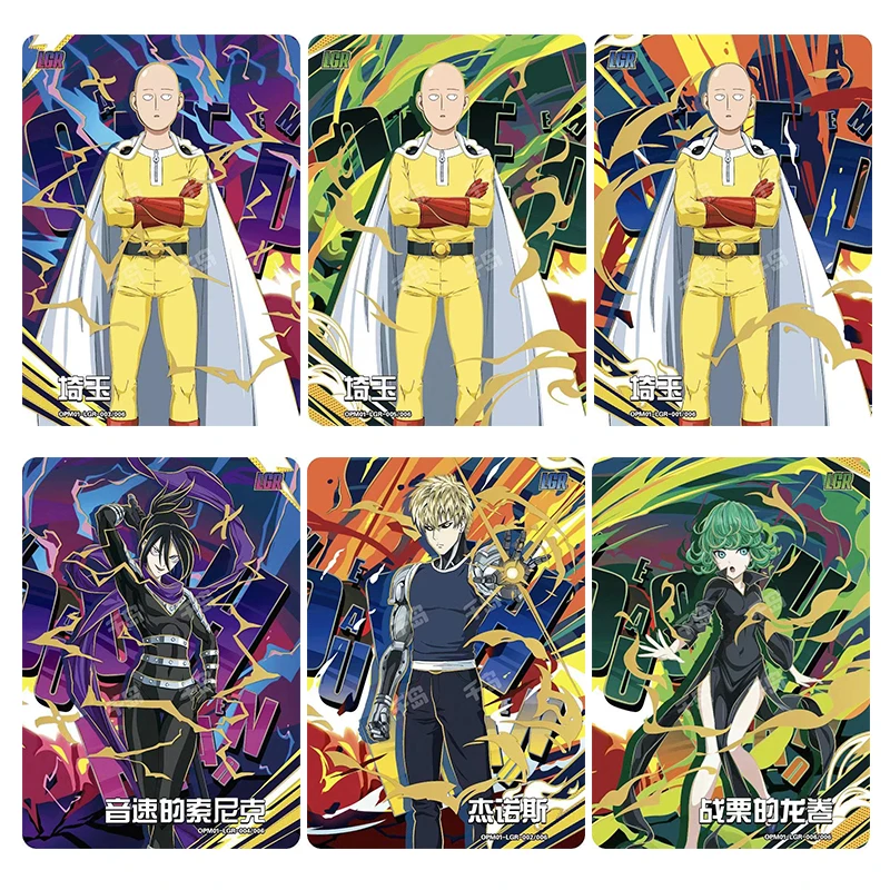 Kayou One Punch-Man Saitama Genos Terrible Tornado Anime Characters Rare Game Collection Flash Card Cartoon Toys Christmas Gift