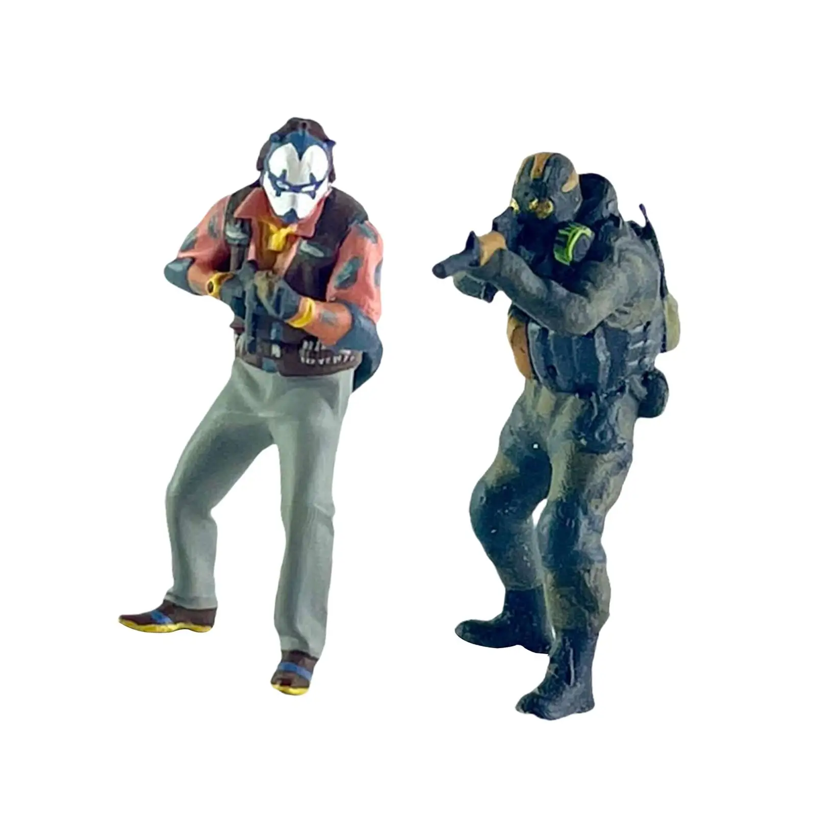 

2 шт. 1/64 фигурки диорамы пейзаж коллекция аксессуары из смолы стиль A