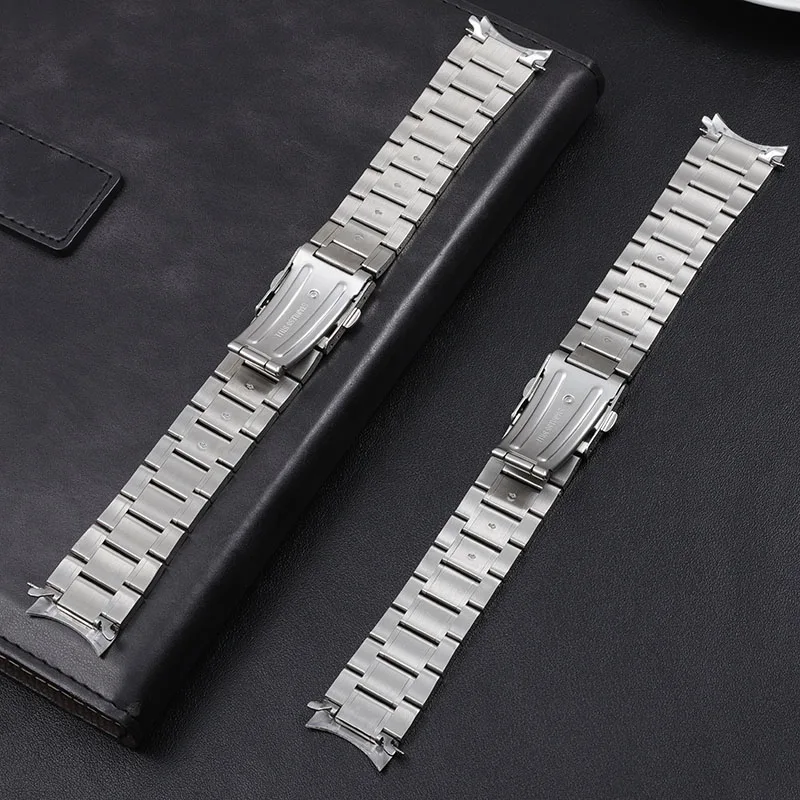 For Casio MDV106-1A Stainless Steel Curved End strap MTP-1374 MTP-1375 MDV-106 solid metal watchband chain 22mm Men\'s Wrist band