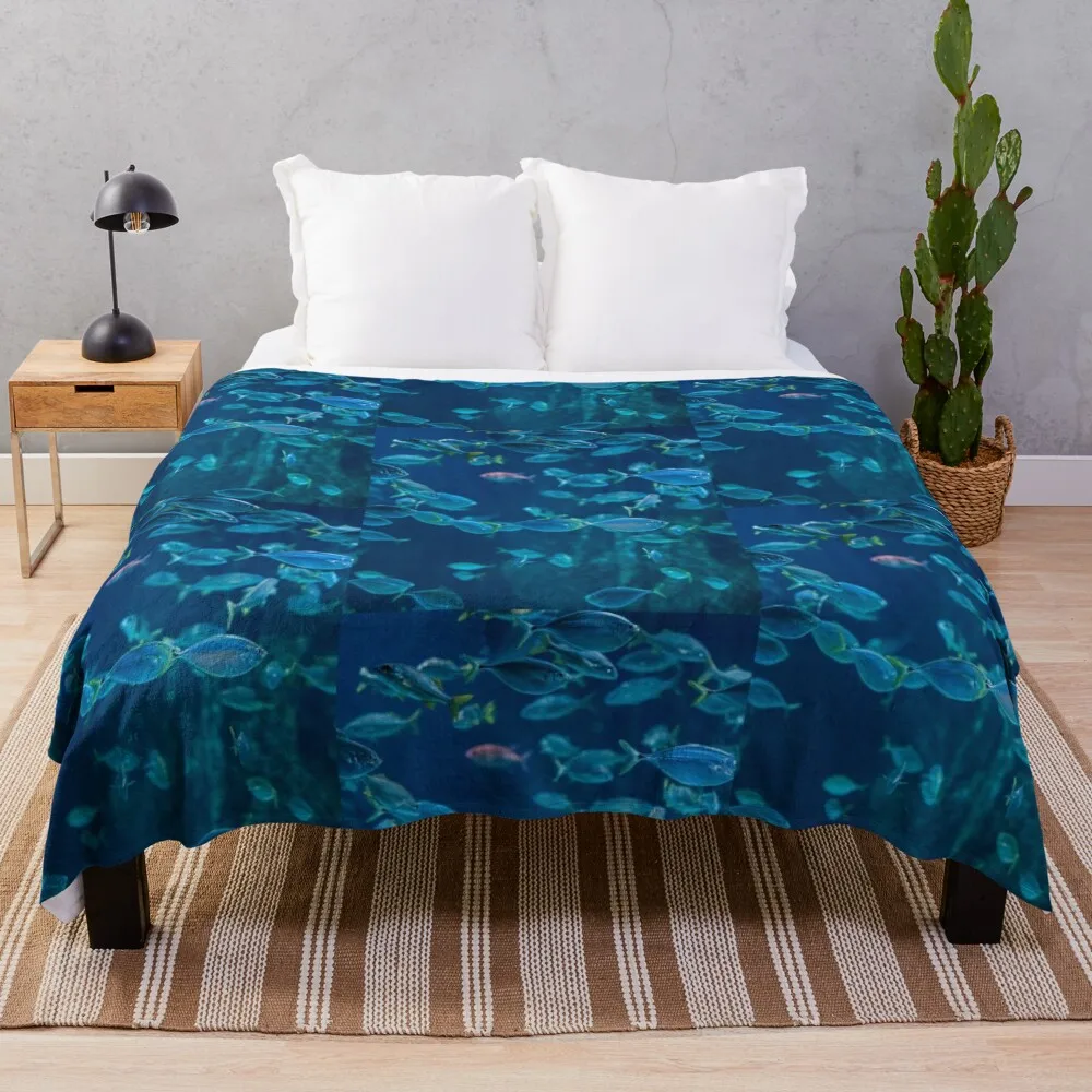 

Beautiful under water group fish Throw Blanket Warm Blanket blankets for winter