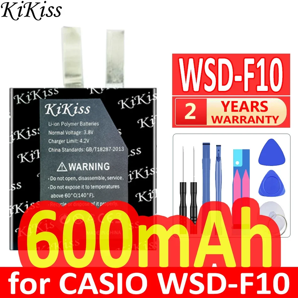 

600mAh KiKiss Powerful Battery for CASIO WSD-F10 WSD-F20 Need to weld by oneself