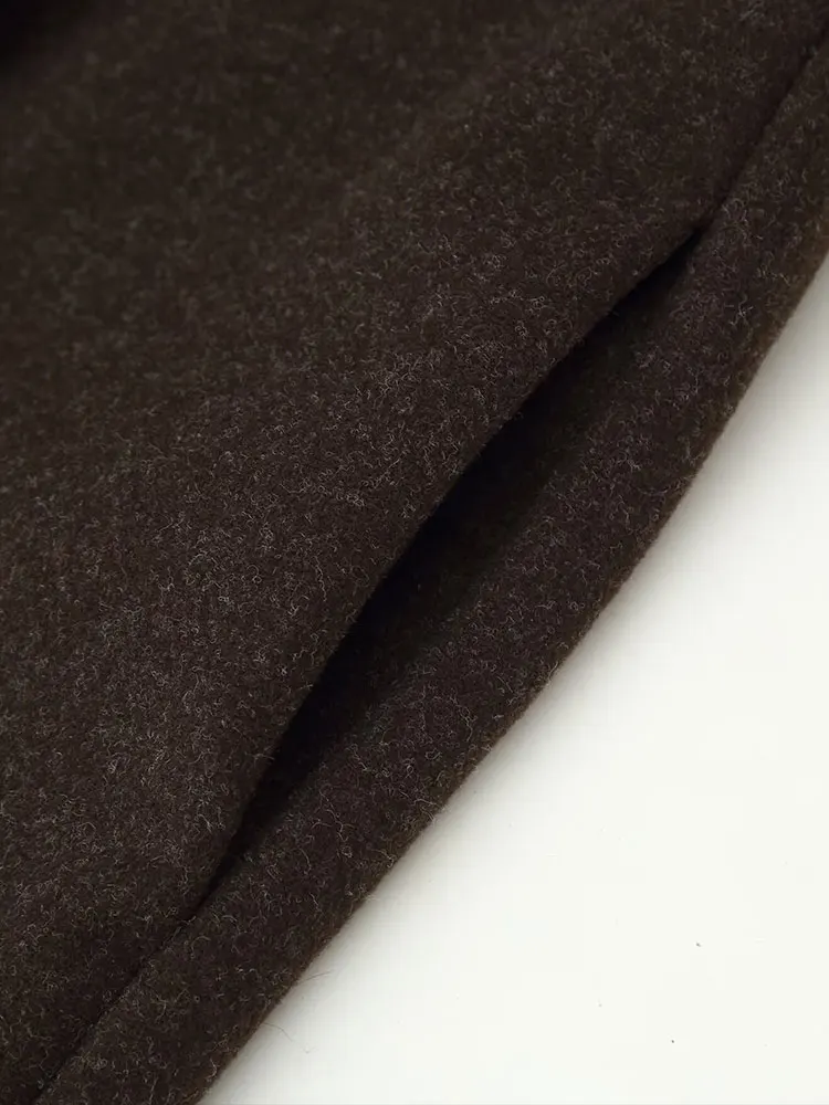 معطف فضفاض للنساء من NLZGMSJ موضة شتاء 2025 معطف شتوي مزدوج الصدر دافئ بأكمام طويلة سترة متوسطة الطول ملابس خارجية نسائية Y2K