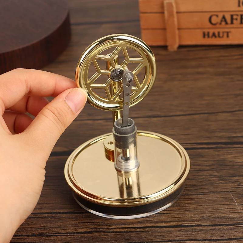 

Mini Low Temperature Difference Stirling Engine Model Steam Power Piston Engine Model Experimental Toy Gift