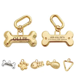 Memopaw-etiqueta de nombre personalizada para perro, collar antipérdida con grabado gratuito de cobre, placa de identificación para perros y gatos