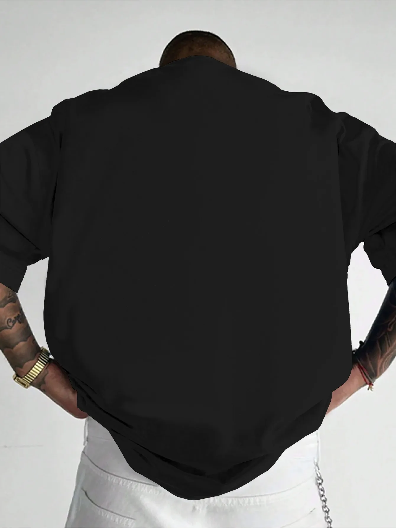 New Summer Men Love-letter Pattern T-shirt Loose Fit 100% Cotton Material Trendy and Versatile Suitable for Daily Casual Wear