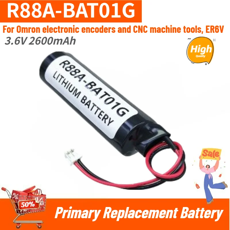 R88A-BAT01G Battery 3.6V 2600mAh for Omron electronic encoders and CNC machine tools, ER6V Replacement Battery