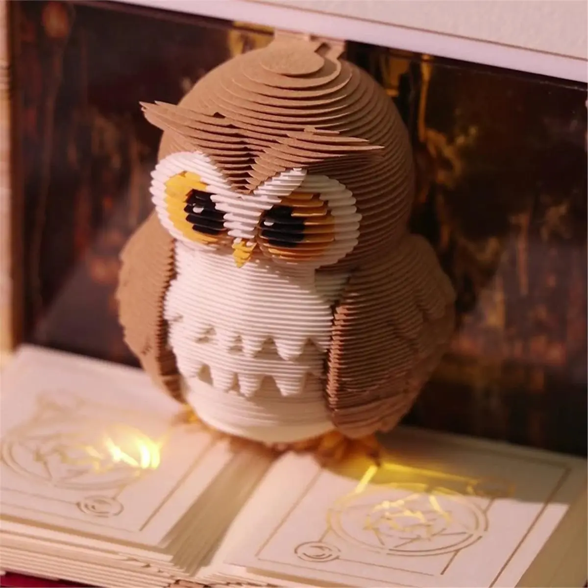 a67t-new-3d-time-piece-calendar-2026-calendar-paper-carving-art-memo-pad-notepad-owl-shaped-tear-away-carving-time-piece-notepad