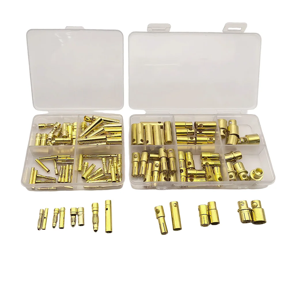 

25/40Pairs Bullet Banana Connector Male Female 2.0mm 3.0mm 3.5mm 4.0mm / 5.0mm 6.0mm 8.0mm Bullet Banana Plug for RC Battery DIY