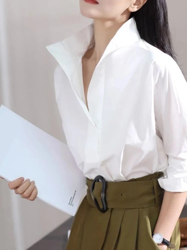 بلوزة فضفاضة تناسب Batwing Sve ذات ياقة واقفة ملونة قابلة للتنيف سبعة أضعاف Sve Street Sle للسيدات irt طويلة Sve