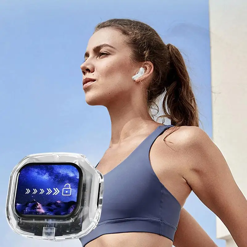 سماعات أذن لاسلكية بخاصية إلغاء الضوضاء، سماعات أذن رياضية مع شاشة تعمل باللمس، سماعات أذن لاسلكية بخاصية إلغاء الضوضاء مع مصباح LED متعدد الوظائف