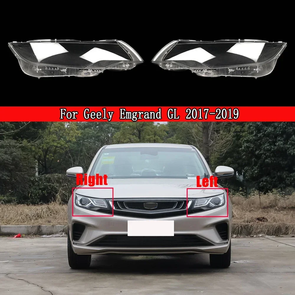 

Car Front Headlight Lens Cover Auto Headlamps Lampcover Transparent Lampshades Lamp Shell For Geely Emgrand GL 2017-2019