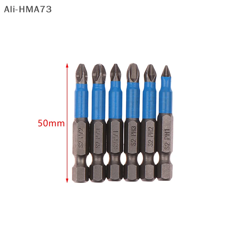 6/12Pcs Hexagonal Handle Anti Skid Electric Screwdriver Woodworking Cross Screwdriver Tool Set PH1 PH2 PH3 PZ1 PZ2 PZ3
