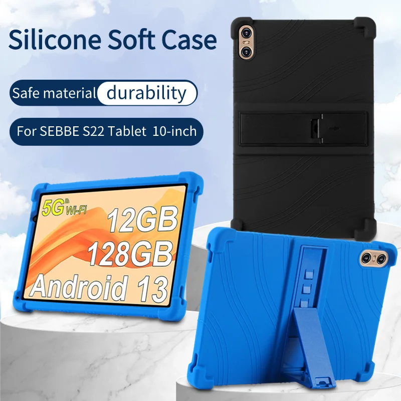 Etui na tablet SEBBE S22 10 cali, przyjazne dla dzieci, miękkie, silikonowe, regulowane etui na tablet YESTEL 2024 Najnowsze etui T13 Soft