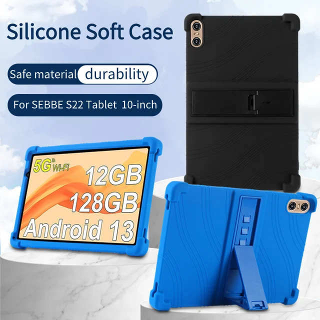 Etui na tablet SEBBE S22 10 cali, przyjazne dla dzieci, miękkie, silikonowe, regulowane etui na tablet YESTEL 2024 Najnowsze etui T13 Soft
