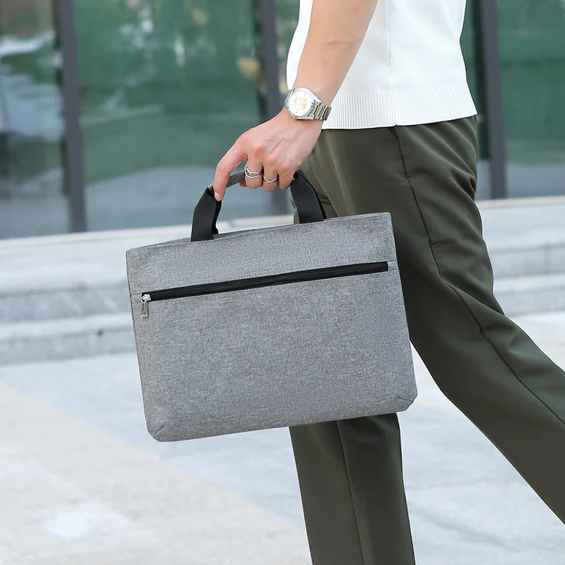 Waterproof oxford fabric men's handbag, 15.6-inch computer storage, meeting and business portable briefcase