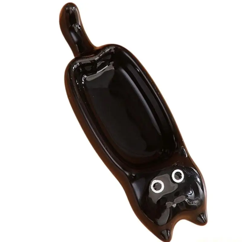 QX2E Elegant Ceramics Pet Themed Sauces Condiments Tray For Kitchens Gift Giving