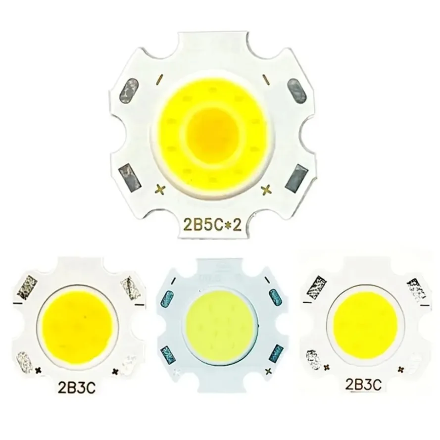 High Power Three Color COB LED Source Chip  Lamp Beads11mm Luminous Surface 3W 5W 7W Light Bulb Light Lamp Spotlight Down Lamp