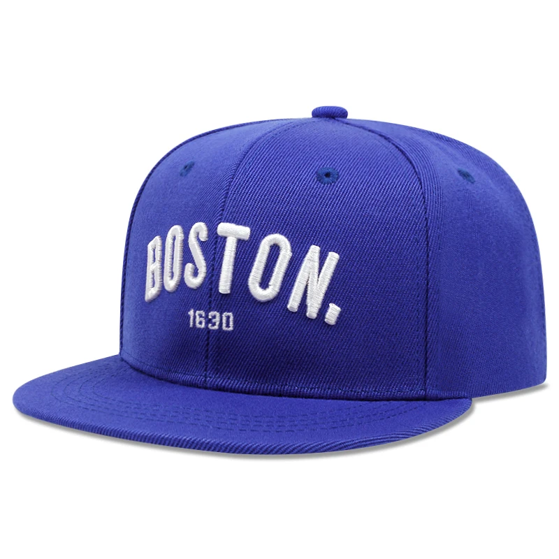 2025 Creative New Flat Edge Hat BOSTON 1630 Street Hip Hop Hat Outdoor Cycling Skateboard Hat Daily Leisure Baseball Hat Unisex