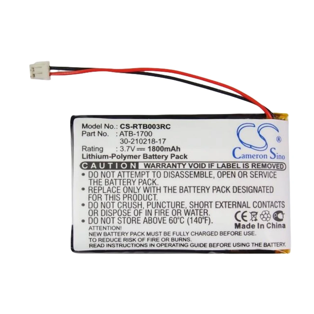 

Li-ion Remote Control Battery for RTI,3.7v,1800mAh,T3V T3-V T3-V+,ATB-1700 30-210218-17