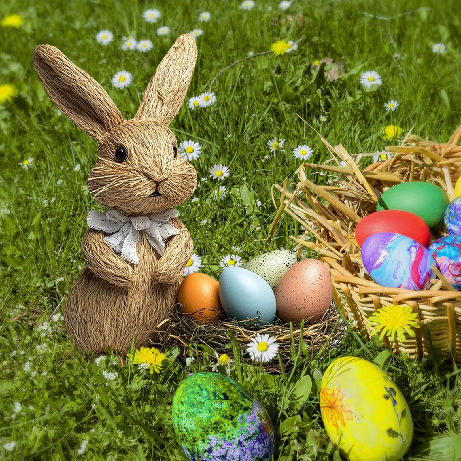 

Easters Rabbits Egg Yard Stake 2D Holiday Креативный подарок на новоселье Декоративный кролик Садовый знак для крыльца Farm Path Yard Patio