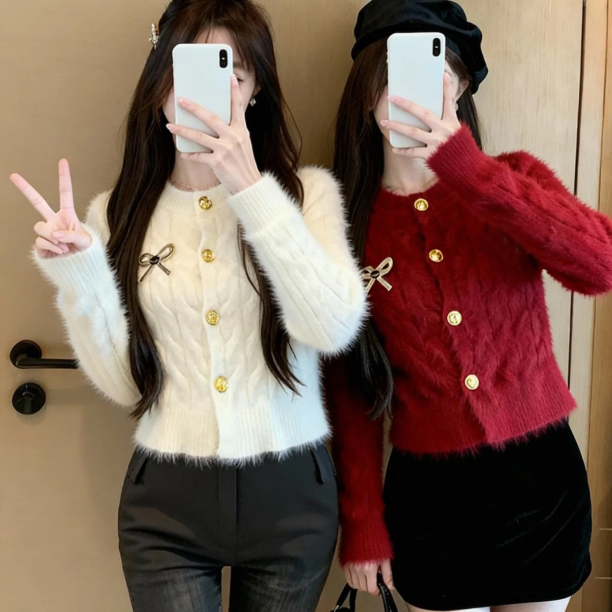 

Faionable ort вязаное пальто из морских волос для женщин с узлом, осенне-зимний теплый длинный свитер-свек