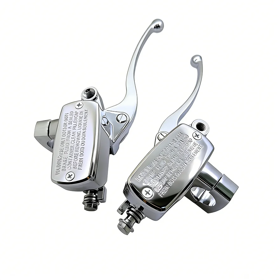 Chromowany uniwersalny 1 "motocykl prawy lewy hamulec sprzęgło głównego cylindra dźwignia zbiornika dla Honda VTX 1300 1800 Suzuki Intruder