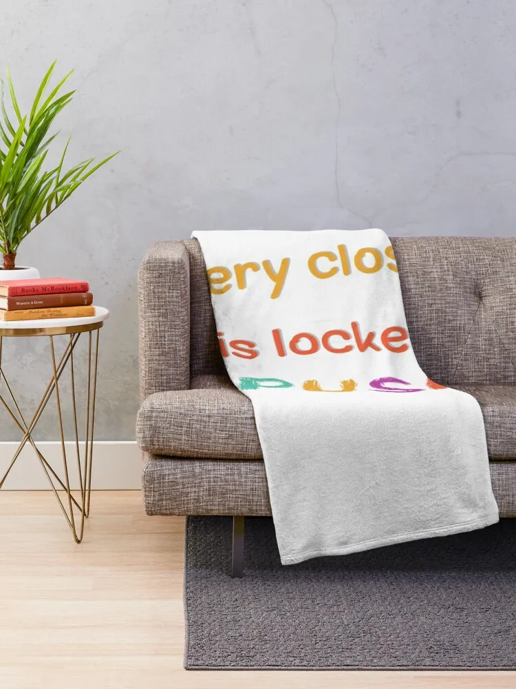 Not every closed door is locked. Push! Throw Blanket Summer Tourist Blankets