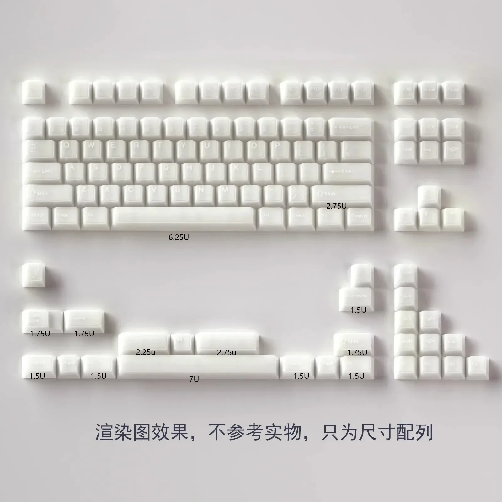 114-Key mechanical keyboard keycap PBT two-color molding cherry original height adaptation 61/87, etc