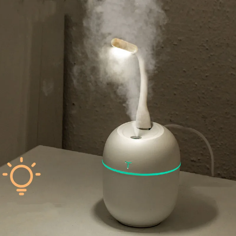 Simpatico Mini umidificatore ad ultrasuoni 220ML diffusore di oli essenziali aromatici USB Fogger Mist Maker con lampada da notte a LED per auto di casa