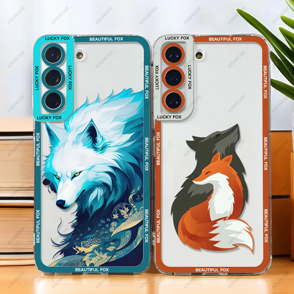 Beautiful Fox Phone Case For Samsung Galaxy S20 S21 S22 S23 S24 FE Plus Ultra A12 A13 A14 A21S A22 A31 A52 A53 A71 A72 Cover