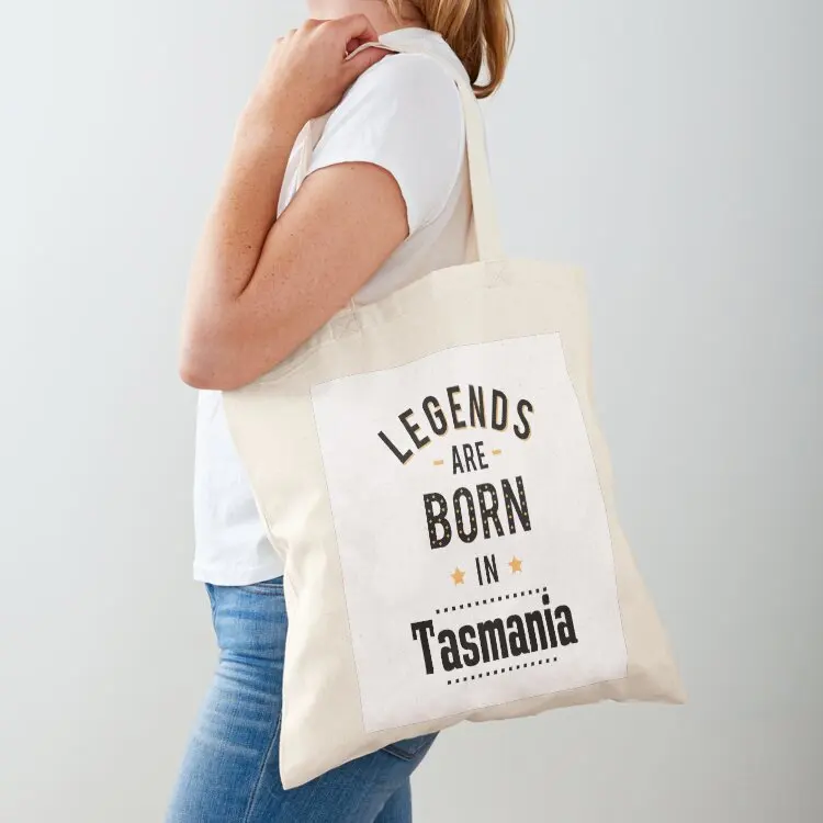

Legends Are Born In Tasmania Australia Raised Me Tas Tassie Tote Bag large size bags female bag tote bag screen