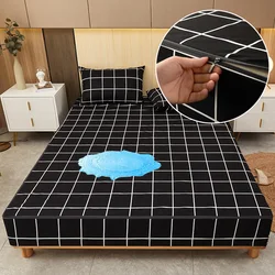 Protezione per materasso impermeabile con cerniera Lenzuolo con angoli per letto all-inclusive a sei lati Fodera di protezione per materasso durevole Dimensioni personalizzate