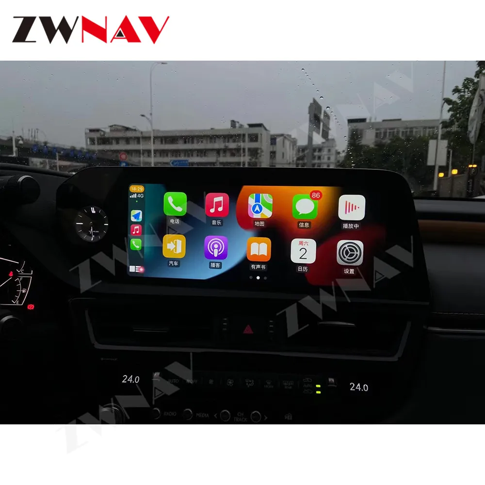 Blue Light Blocking Multimedia Display Touch Screen For Lexus ES 2022 Android Car GPS Navigation Carplay Car Multimedia Player