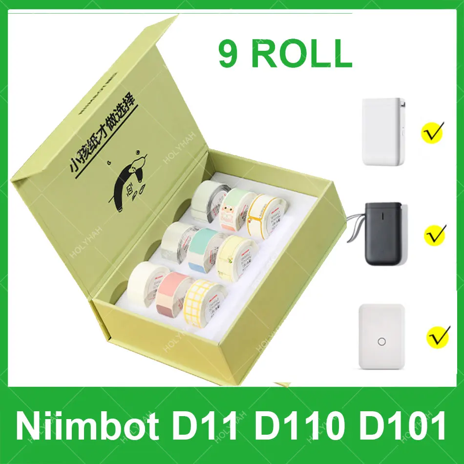 Niimbot D11 D110 D101ป้ายสติกเกอร์ป้ายกระดาษ Self-Adhesive เทปกันน้ำสีขาว Niimbot D11ป้ายสำหรับ Niimbot D110เครื่องพิมพ์