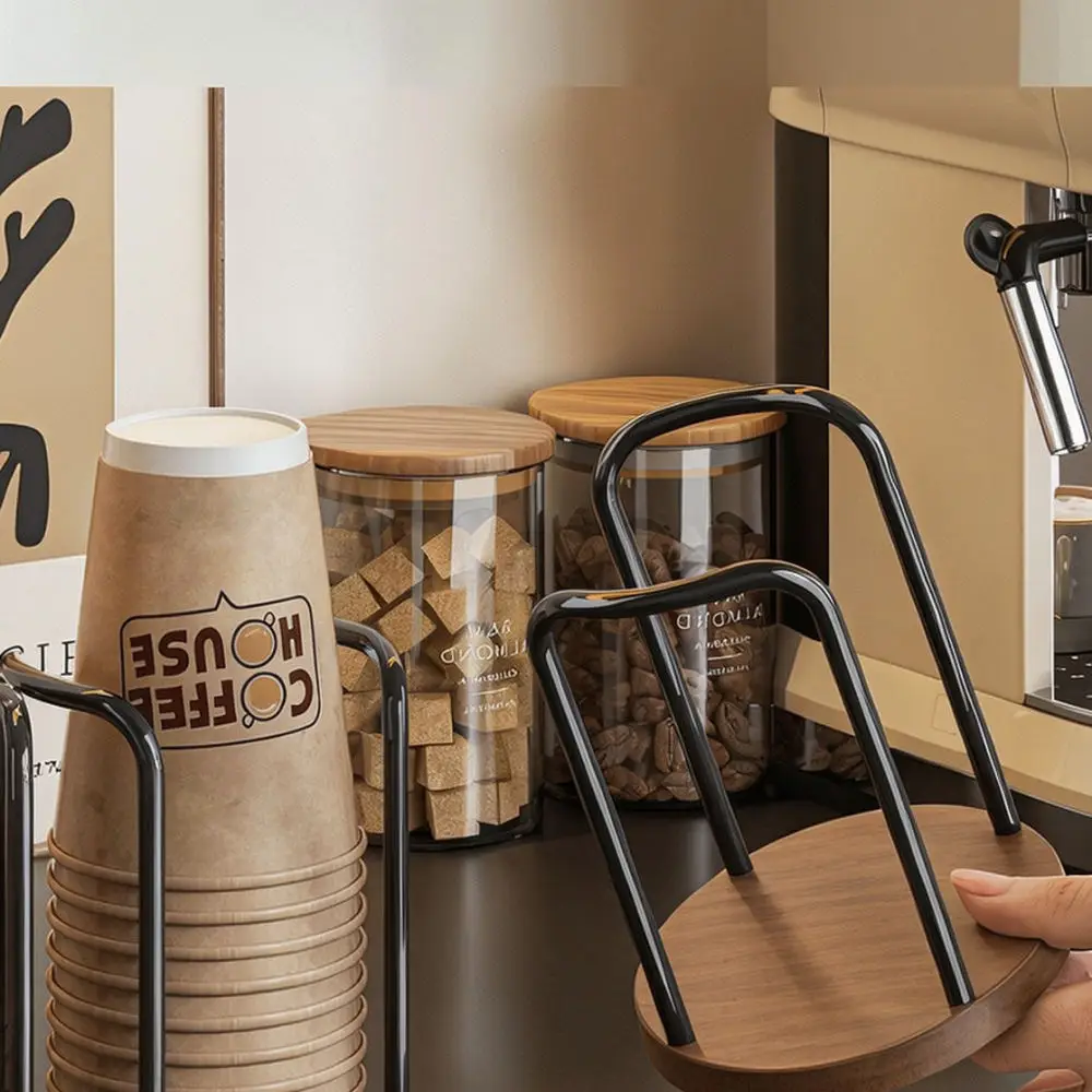 Disposable Paper Cup Holder Storage Organizer For For Huimai Tabletop Stand Coffee Tea Room Dustproof Inverted Rack
