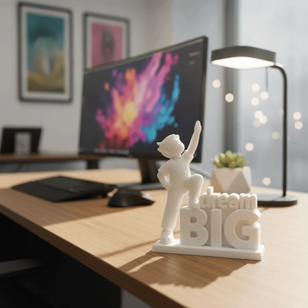Unique 3D Printed Inspirational Ornaments Figurine Number Encouragement Statue Big Dream Creative Desktop Decor Gift