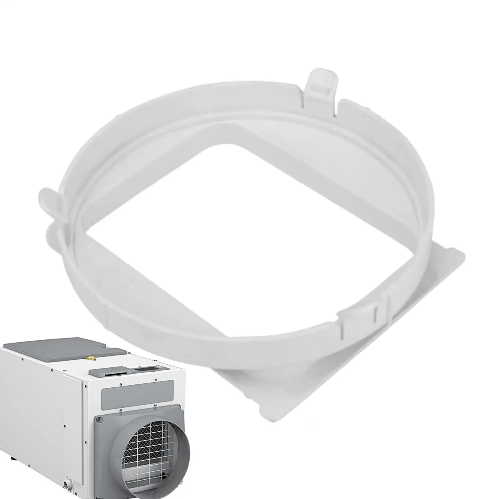 

AC Square Exhaust Hose Coupler Tight Seal Air Outlet Connector AC 5.9 Inch Exhaust Hose Unit Tube Connector for Apartment