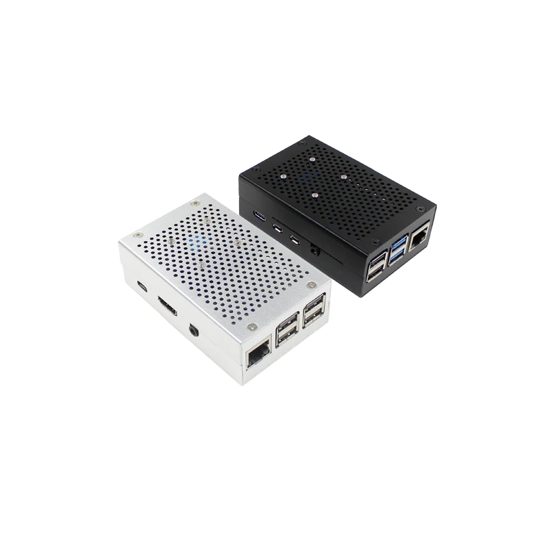 Casing pelindung logam Raspberry Pi 4B/3B Plus jaring aluminium