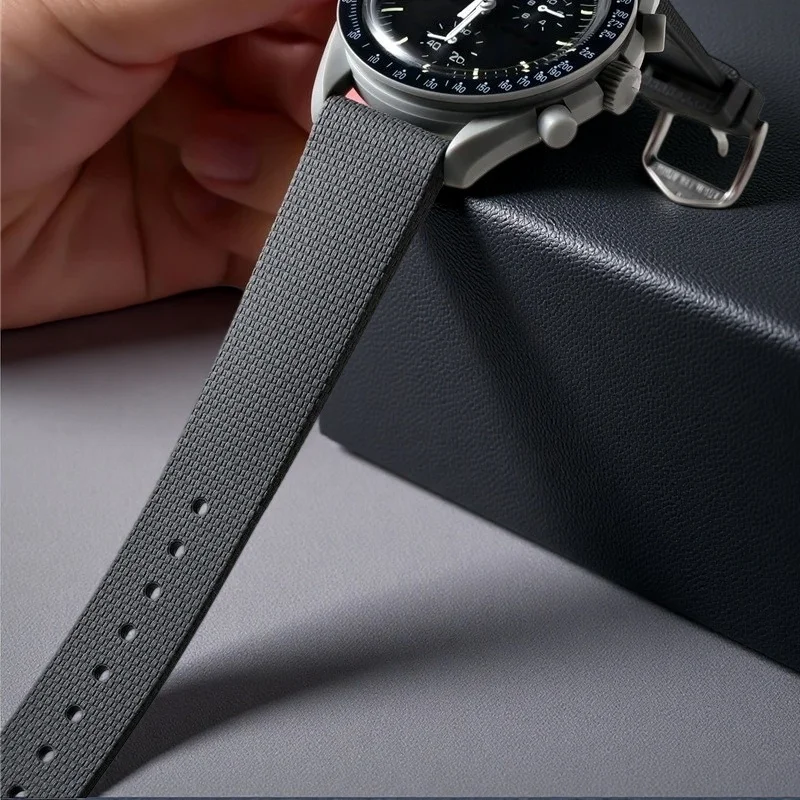 Premium 20mm Quick Release Silicone watch Strap Fit For Omega Speedmaster X Swatch Dustproof  For Omega Rolex Seiko Tissot