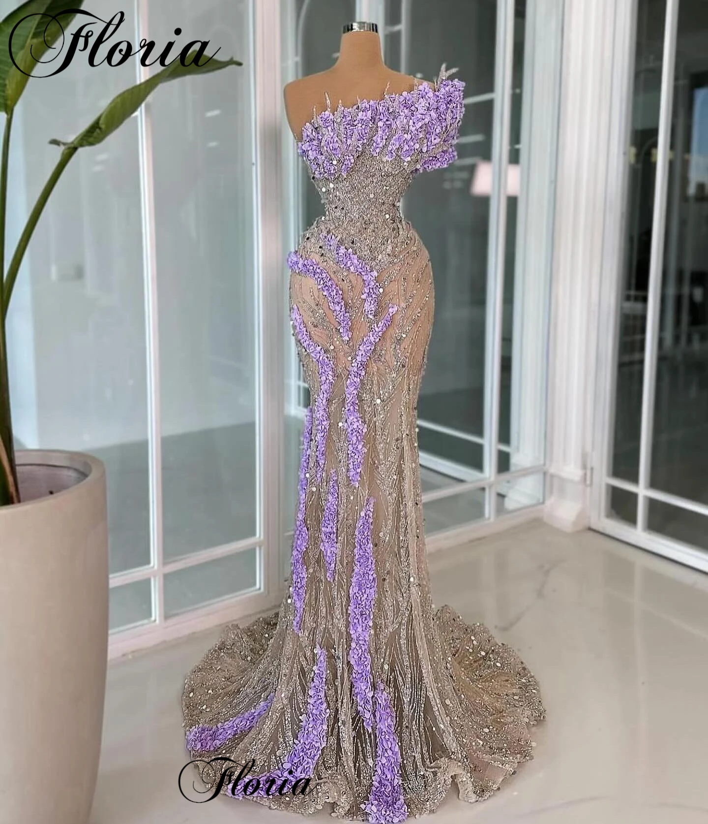 New Special Celebrity Dresses For Women Beaded High Fashion Evening Party Gowns Mermaid Vestidos De Noche Red Carpet Runway Gown