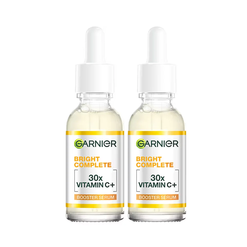 Suero Facial Garnier Bright Complete con Vitamina C 30ml, Esencia Facial con 377 para una Piel Radiante, Textura Uniforme, Cuidado Diario