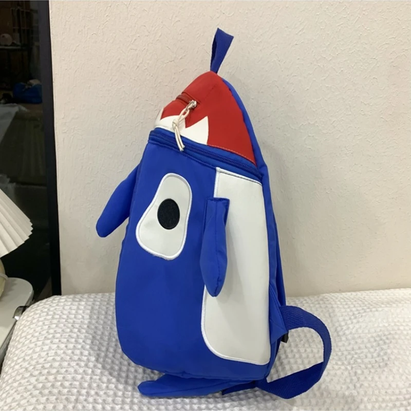 Mochila de tubarão personalizada saco de contraste engraçado de grande capacidade Nicho bolsa de viagem bonito dos desenhos animados, estudante do ensino médio, novo, 2022