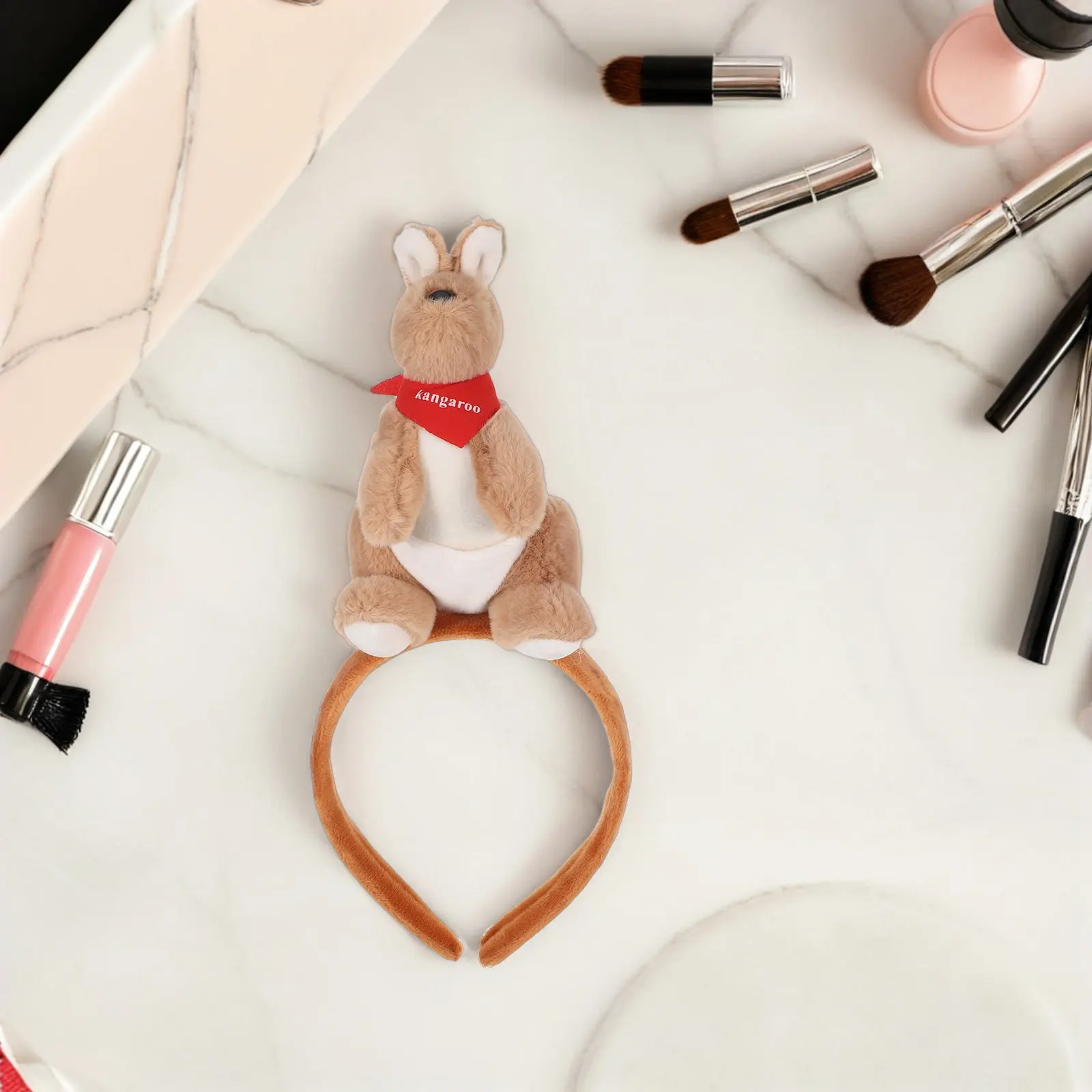 1 Peça Tiara de Cabeça de Canguru com Design de Desenho Animado e Cabelo de Animal, Design Chamativo para Eventos Temáticos, Uso Diário e Trajes de Festa