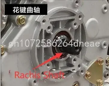 Diesel Engine Electric Start 192FE 12HP Air Cooled Flat Key Shaft Conical Degree Shaft  Rachis Shaft