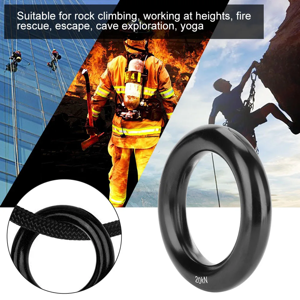 

Outdoor Climbing Multi-Purpose Descender, Aluminum Alloy Rings, Multi-Purpose Rings Wire Diameter 12mm Thick 20KN
