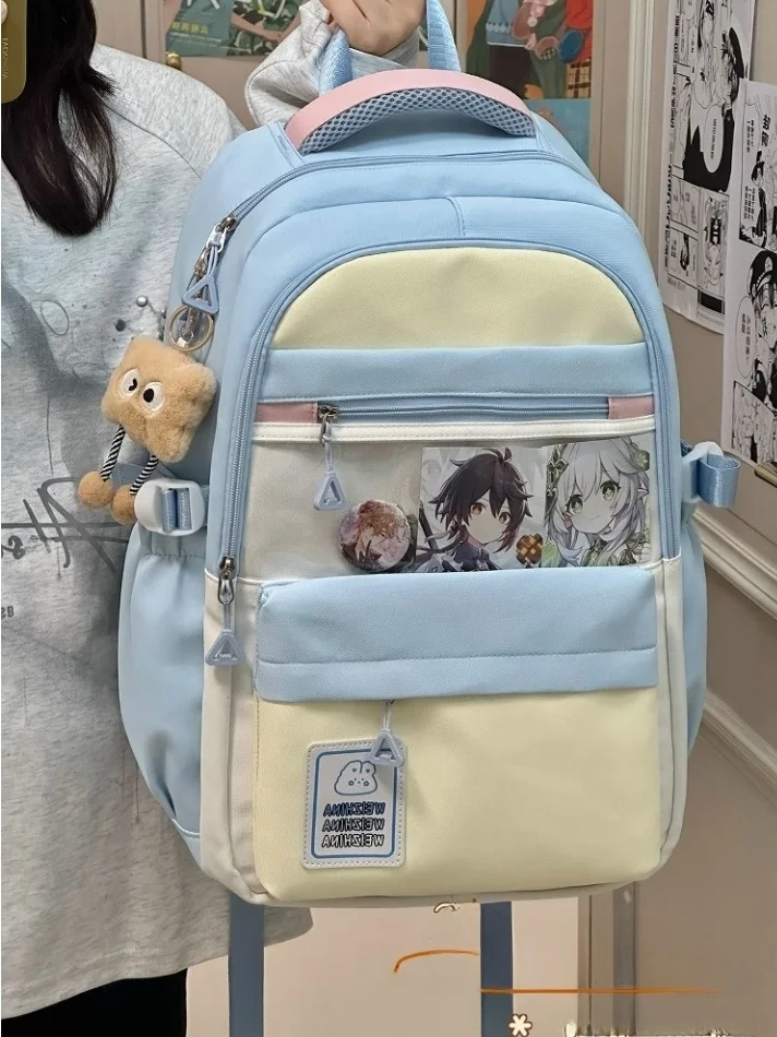 حقيبة مدرسية لطيفة من CavienKIon مزدوجة الكتف للأولاد والبنات لطلاب المدارس الثانوية وطلاب الجامعات المضادة للتجديف