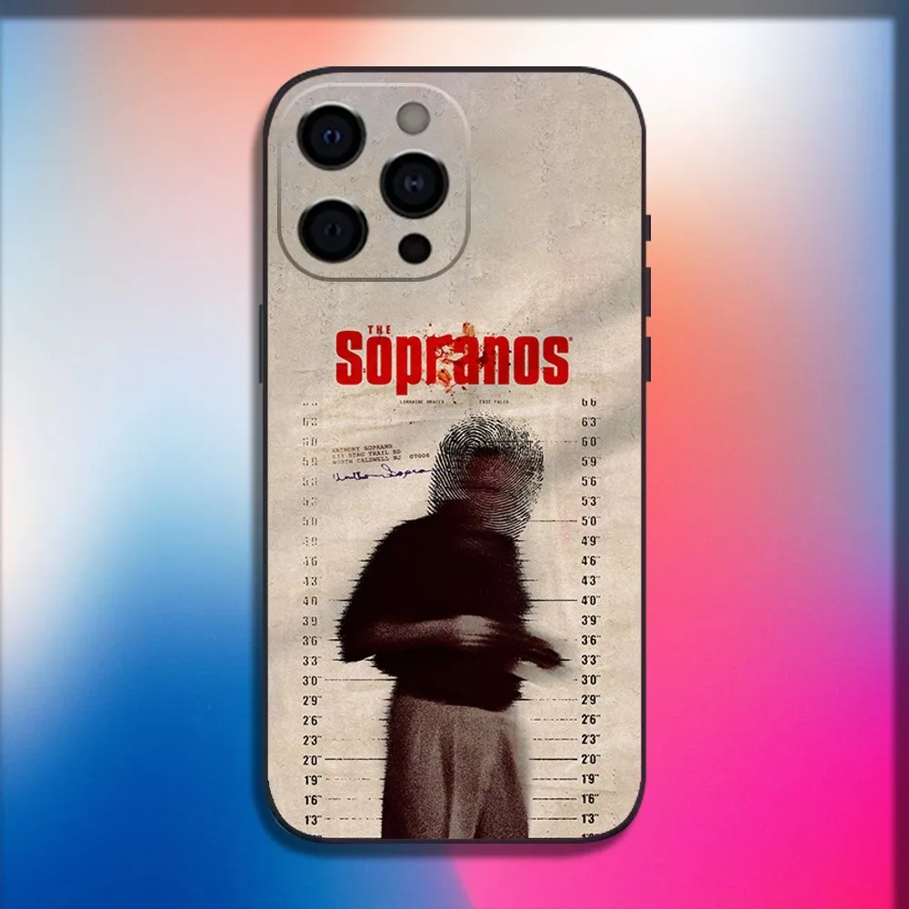 The S-Sopranos TV Phone Case For iPhone 16,15,14,13,12,11,Pro,X,XS,Max,XR,Plus,Mini Soft Black Cover