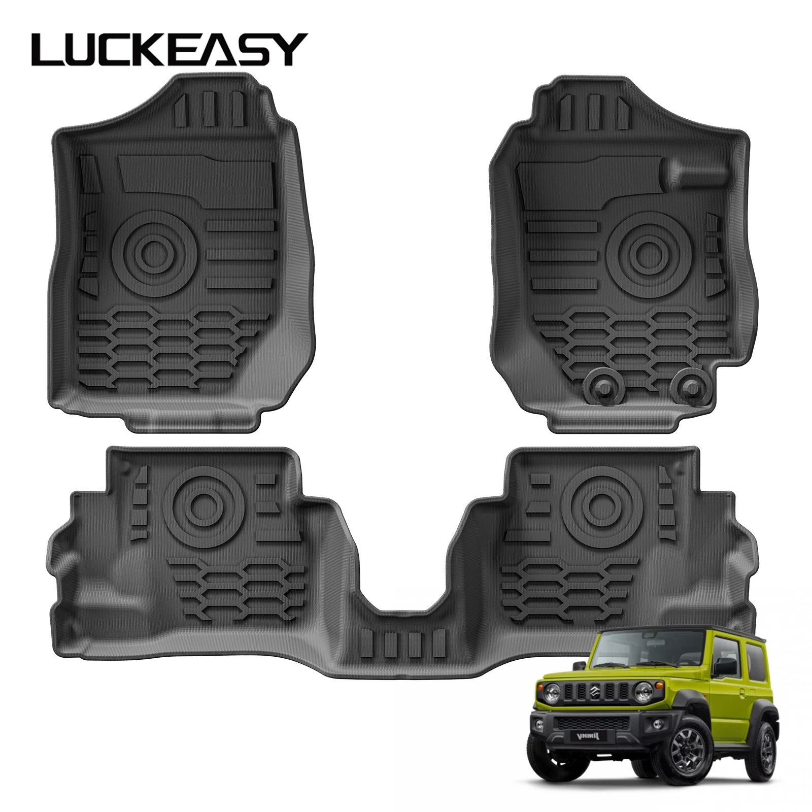 

Right Drive for Suzuki Jimny 2019-2023 Fuel All-weather Floor Mats Liner TPE 3D Foot Pad Automotive Interior Accessories Black