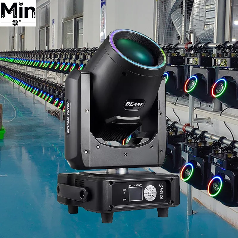 CE Certified 230W 7R Mini Sharpy LED Beam Moving Head Light DMX512 with LED Strip for DJ Disco Party Stage