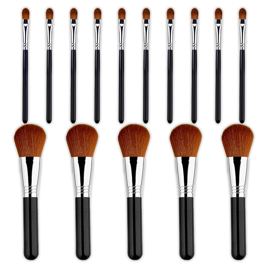 15PCS Makeup Brushes Set with Powder Brushes and Eyeshadow Brushes Face Makeup Tools Kit for Blending Blush Foundation Cosmetic